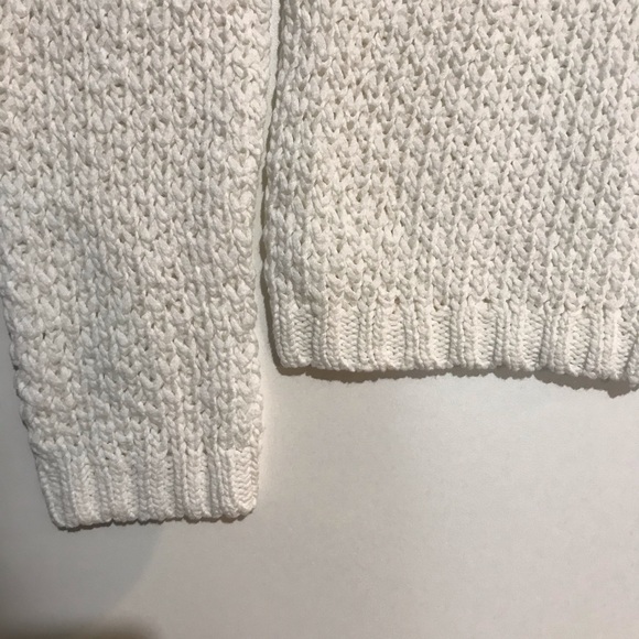 Gap Scoop Neck Cable Knit Sweater White Size XS - Picture 4 of 9